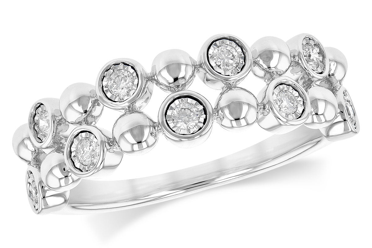 Allison Kaufman Diamond Wedding Band in 14K White Gold, 0.16 ctw