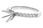 Allison Kaufman Diamond Engagement Ring Semi-Mount in 14K White Gold, 0.33 ctw (L7854), alternate view