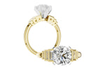 Allison Kaufman Baguette Diamond Engagement Ring Semi-Mount in 14K Yellow Gold, 0.26 ctw, alternate view