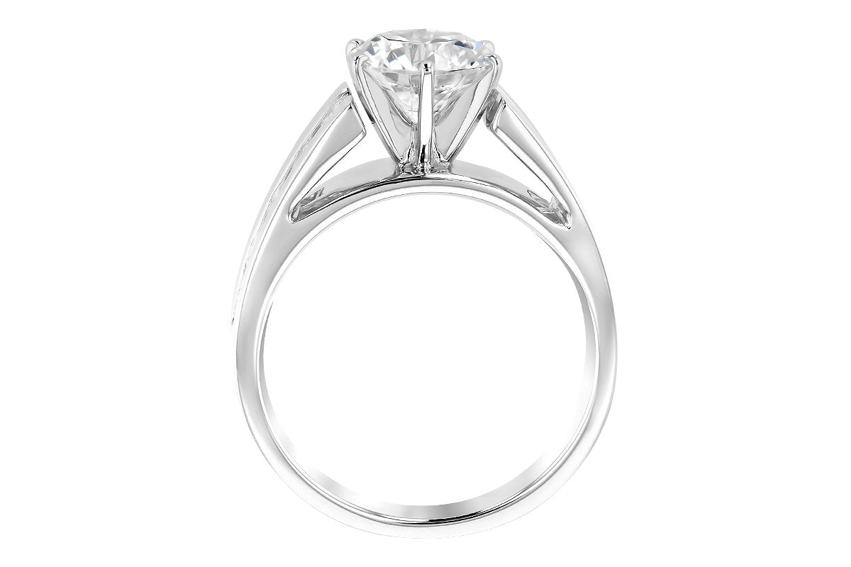 Allison Kaufman Diamond Engagement Ring Semi-Mount in 14K White Gold, 0.76 ctw, alternate view