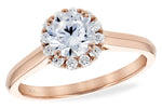 Allison Kaufman Diamond Engagement Ring Semi-Mount in 14K Rose Gold, 0.19 ctw (LR113-19)