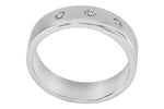 Allison Kaufman Diamond Men's Wedding Band in 14K White Gold, 0.13 ctw, alternate view
