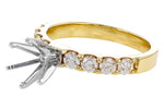 Allison Kaufman Diamond Engagement Ring Semi-Mount in 14K Yellow Gold, 0.75 ctw (L7876), alternate view