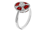 Allison Kaufman Ruby & Diamond Ring in 14K White Gold, 0.84 ctw, alternate view