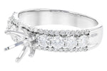Allison Kaufman Diamond Engagement Ring Semi-Mount in 14K White Gold, 0.92 ctw, alternate view