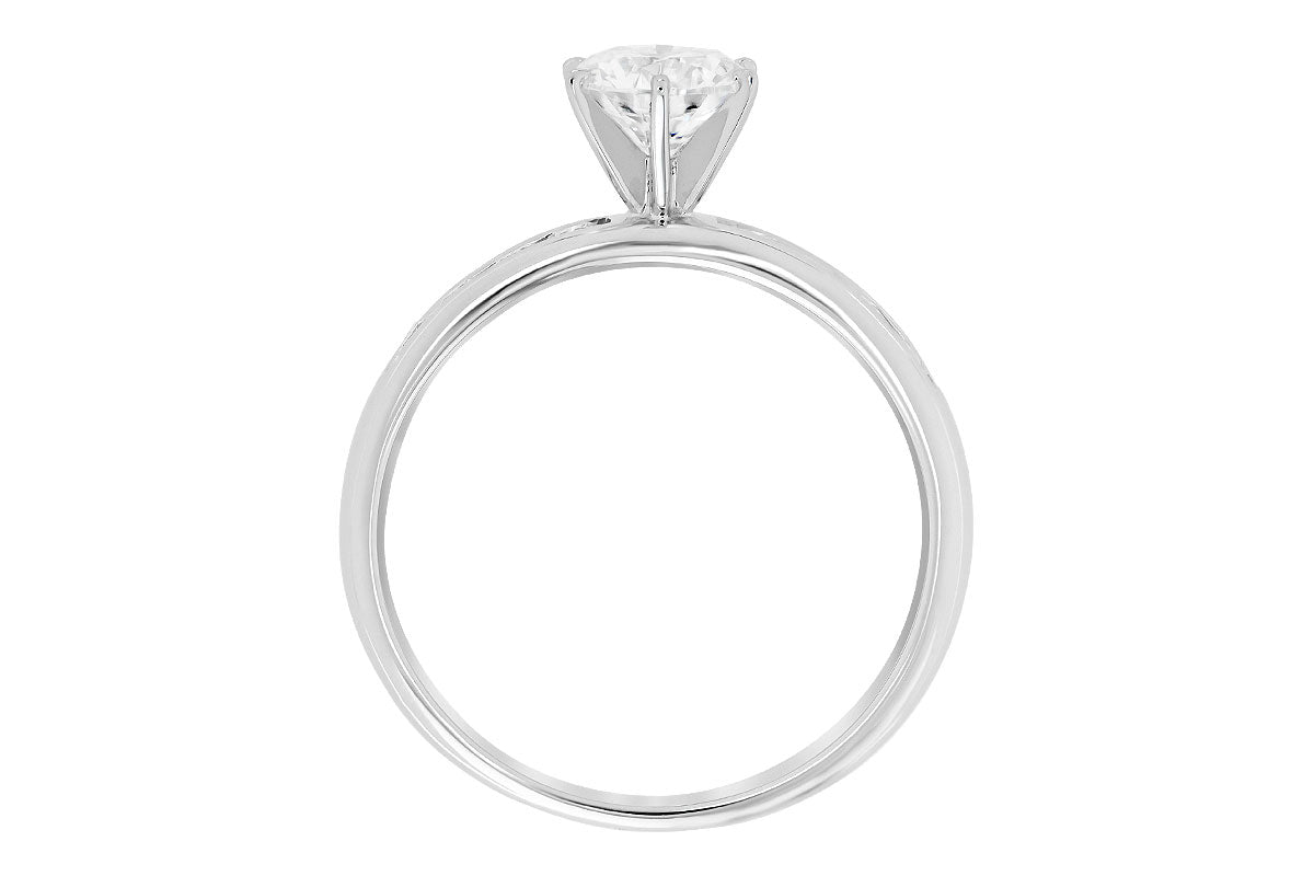 Allison Kaufman Diamond Engagement Ring Semi-Mount in 14K White Gold, 0.20 ctw (LR111-20), alternate view