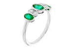 Allison Kaufman Emerald & Diamond Ring in 14K White Gold, 1.05 ctw, alternate view