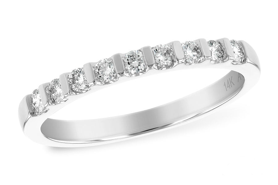 Allison Kaufman Diamond Wedding Band in 14K White Gold, 0.25 ctw (WR119-25)