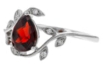 Allison Kaufman Garnet & Diamond Ring in 14K White Gold, 1.40 ctw, alternate view