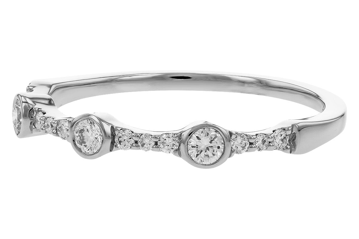 Allison Kaufman Diamond Wedding Band in 14K White Gold, 0.21 ctw (W2626), alternate view