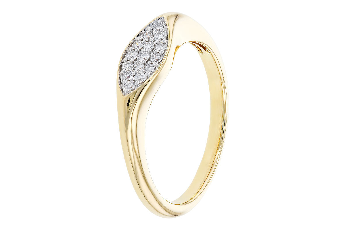 Allison Kaufman Diamond Ring in 14K Yellow Gold, 0.14 ctw, alternate view