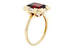 Allison Kaufman Garnet & Diamond Ring in 14K Yellow Gold, 3.82 ctw, alternate view