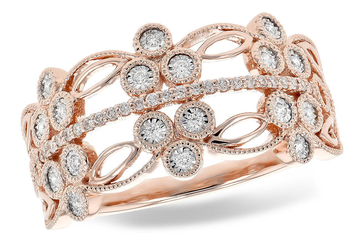 Allison Kaufman Diamond Wedding Band in 14K Rose Gold, 0.15 ctw (W2452)