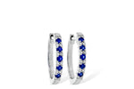 Allison Kaufman Sapphire & Diamond Earrings in 14K White Gold, 0.30 ctw