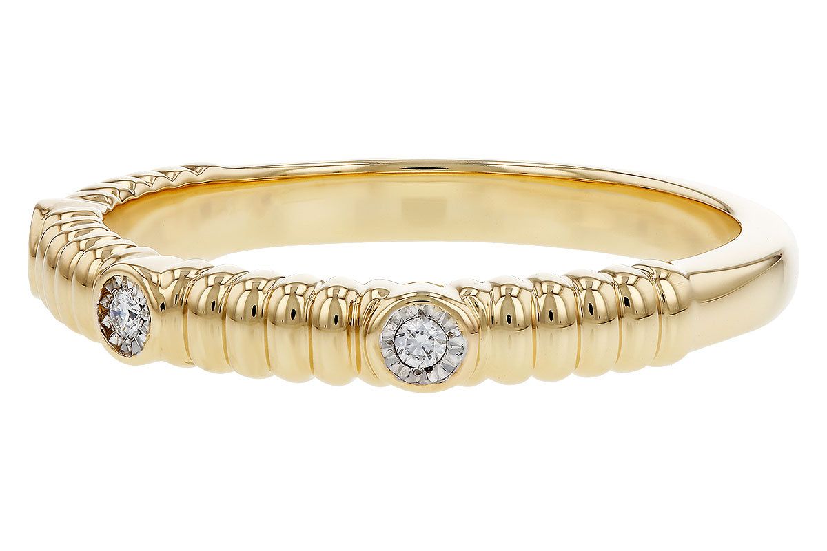 Allison Kaufman Diamond Wedding Band in 14K Yellow Gold, 0.03 ctw, alternate view