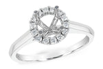 Allison Kaufman Diamond Engagement Ring Semi-Mount in 14K White Gold, 0.21 ctw (LR113-21)