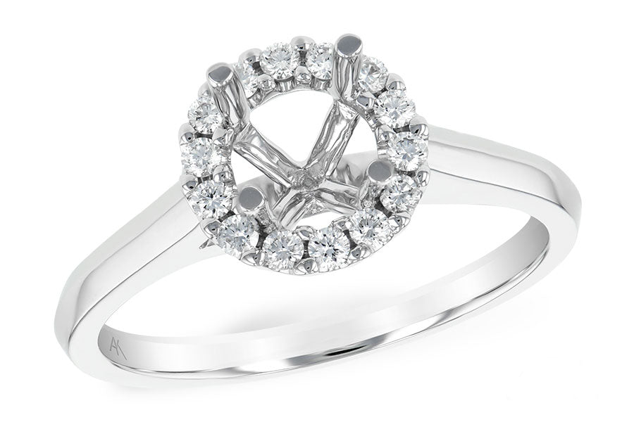 Allison Kaufman Diamond Engagement Ring Semi-Mount in 14K White Gold, 0.21 ctw (LR113-21)