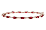 Allison Kaufman Ruby & Diamond Bracelet in 14K Rose Gold, 4.97 ctw