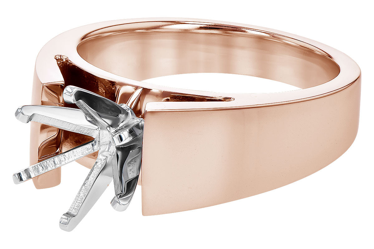Allison Kaufman Engagement Ring Semi-Mount in 14K Rose Gold (L7806), alternate view