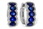 Allison Kaufman Sapphire & Diamond Earrings in 14K White Gold, 2.57 ctw