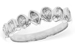 Allison Kaufman Fancy-Cut Diamond Wedding Band in 14K White Gold, 0.62 ctw