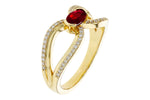 Allison Kaufman Ruby & Diamond Ring in 14K Yellow Gold, 0.67 ctw, alternate view