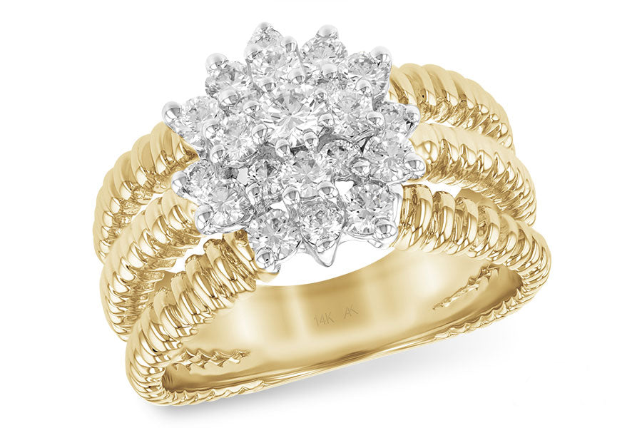 Allison Kaufman Diamond Ring in 14K Yellow Gold, 0.90 ctw (LD175)