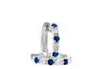 Allison Kaufman Sapphire & Diamond Earrings in 14K White Gold, 0.52 ctw, alternate view