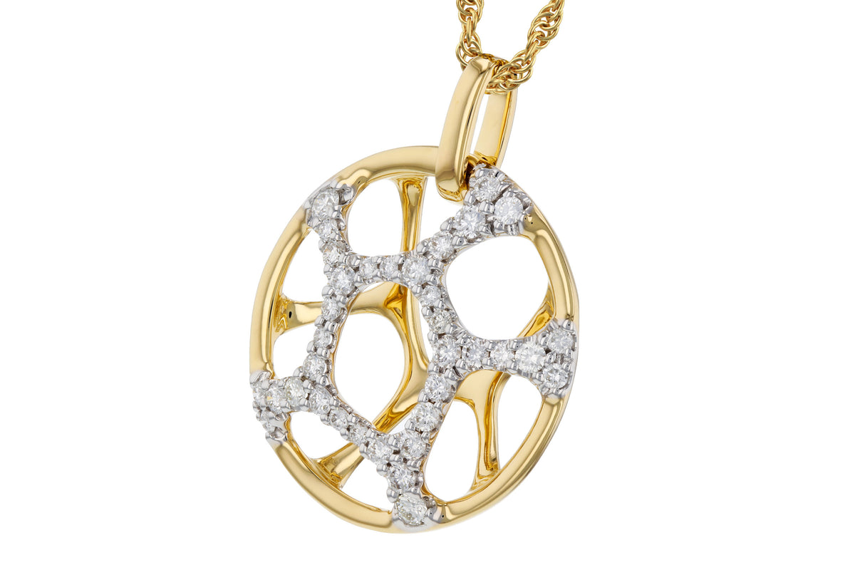 Allison Kaufman Diamond Necklace in 14K Yellow Gold, 0.46 ctw, alternate view