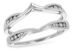 Allison Kaufman Diamond Ring Guard in 14K White Gold, 0.17 ctw