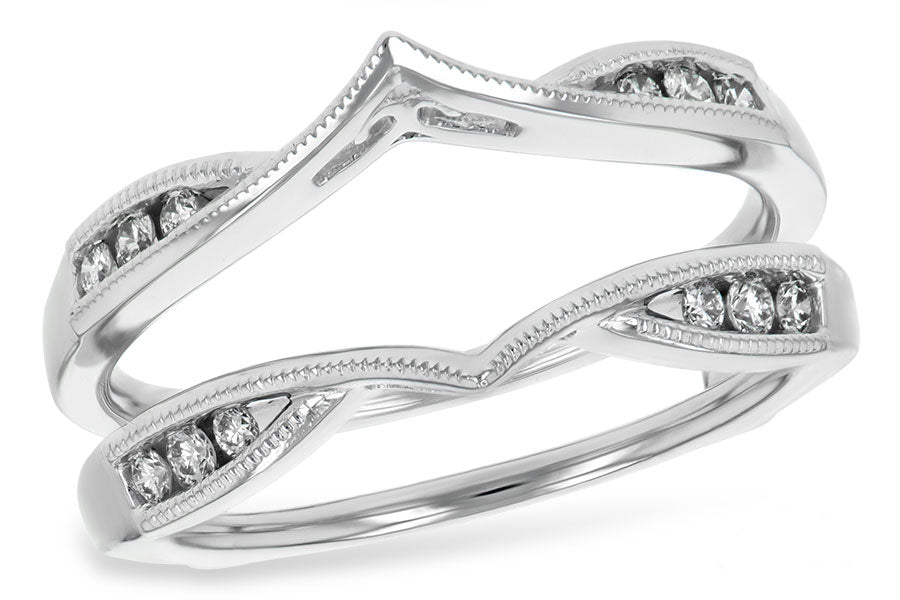 Allison Kaufman Diamond Ring Guard in 14K White Gold, 0.17 ctw