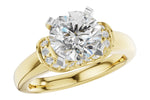 Allison Kaufman Diamond Engagement Ring Semi-Mount in 14K Yellow Gold, 0.16 ctw (L7945)