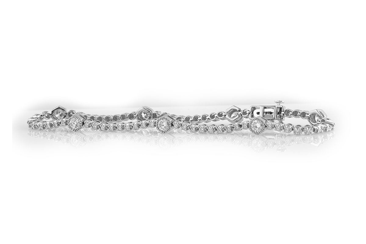 Allison Kaufman Diamond Bracelet in 14K White Gold, 1.66 ctw