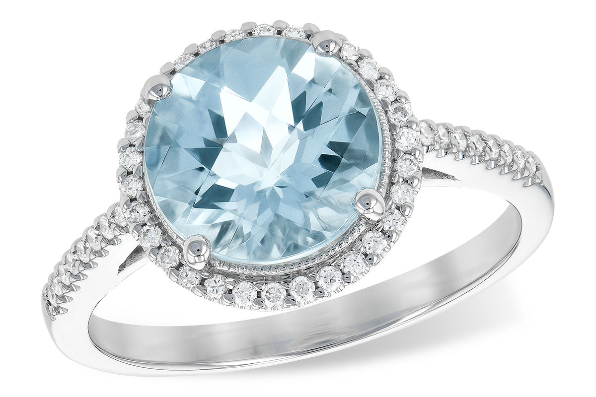 Allison Kaufman Aquamarine & Diamond Ring in 14K White Gold, 2.27 ctw