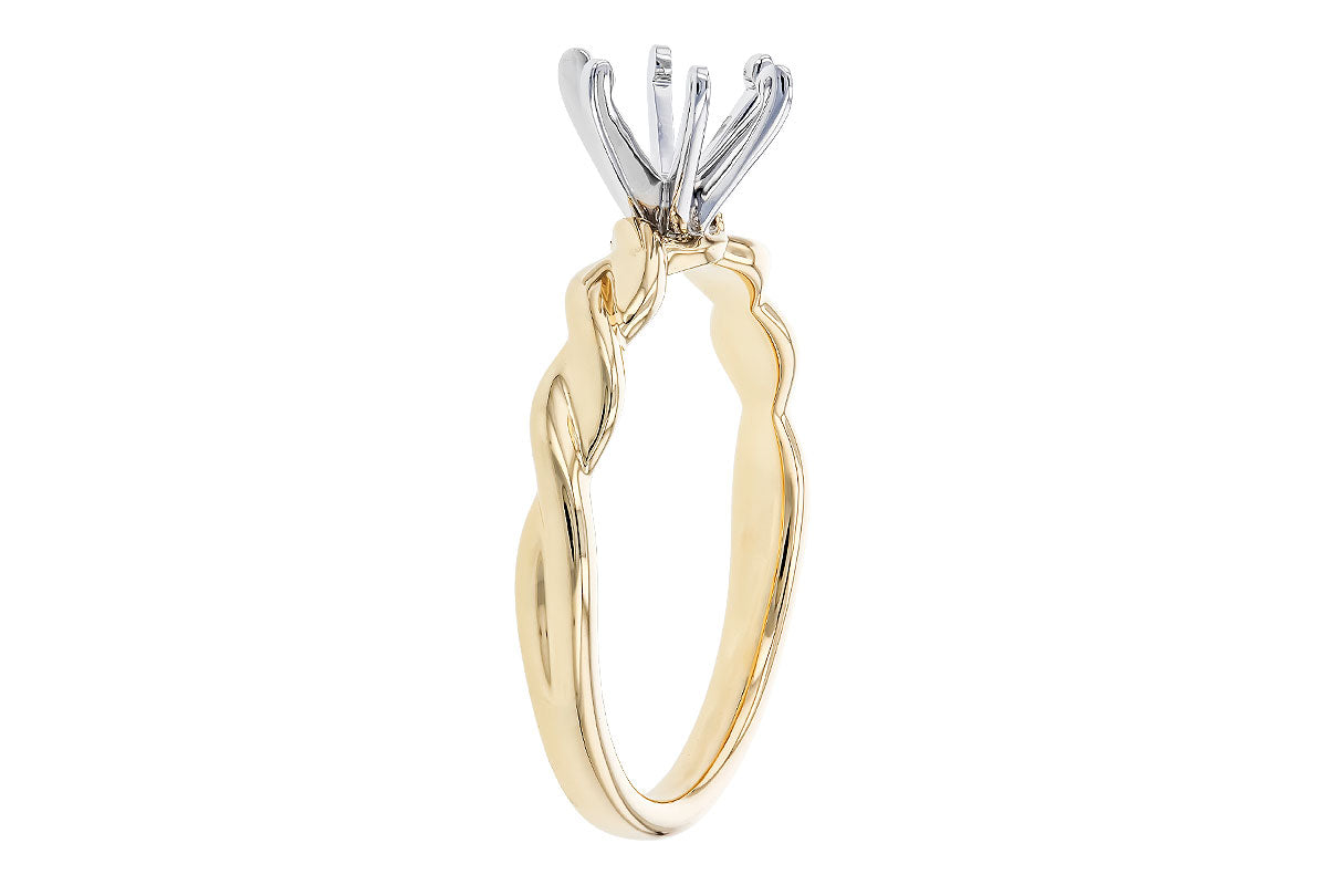 Allison Kaufman Engagement Ring Semi-Mount in 14K Yellow Gold (L7843), alternate view