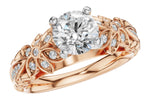 Allison Kaufman Diamond Engagement Ring Semi-Mount in 14K Rose Gold, 0.14 ctw (L7904)