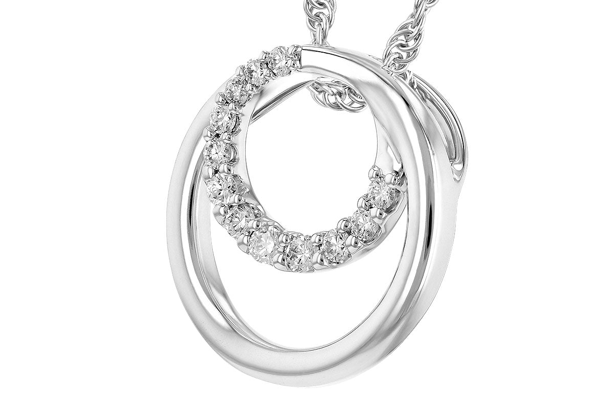 Allison Kaufman Diamond Necklace in 14K White Gold, 0.15 ctw (N8297), alternate view
