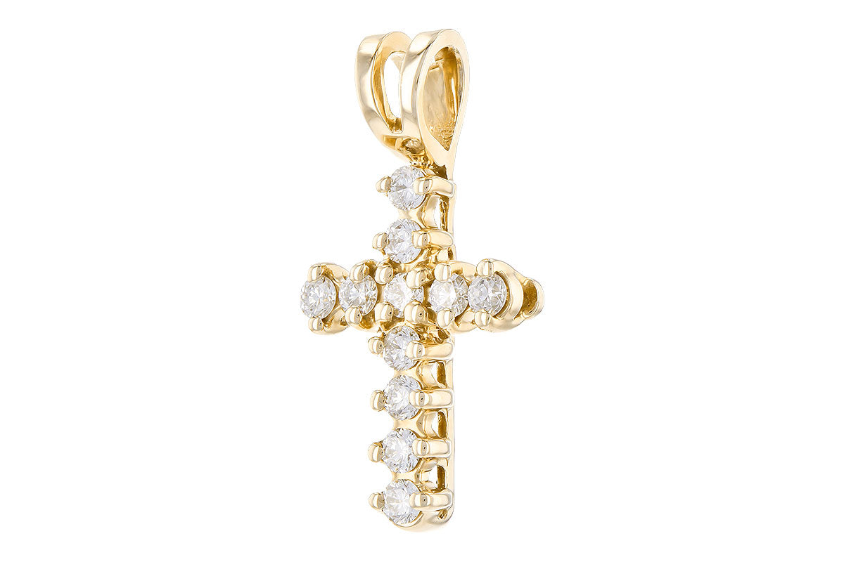 Allison Kaufman Diamond Pendant in 14K Yellow Gold, 0.11 ctw (P6440), alternate view