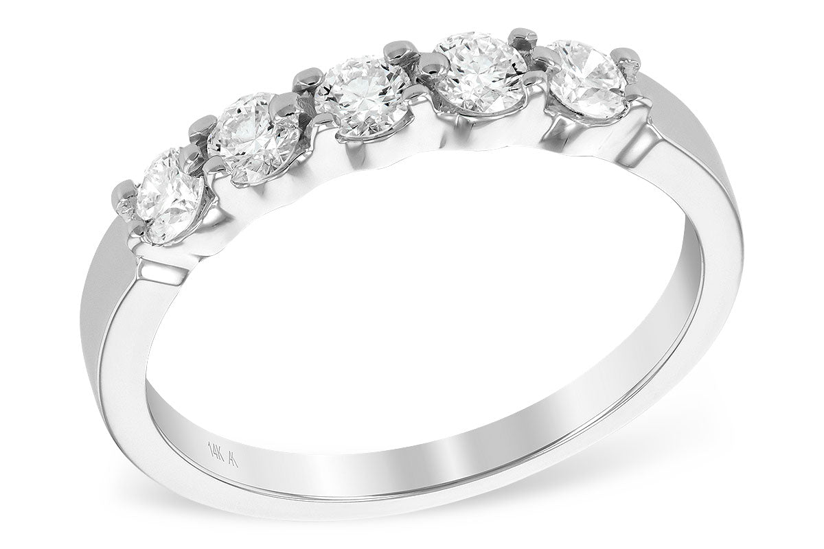 Allison Kaufman Diamond Wedding Band in 14K White Gold, 0.50 ctw (WR125-50)