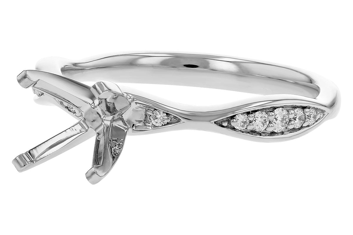 Allison Kaufman Diamond Engagement Ring Semi-Mount in 14K White Gold, 0.12 ctw (L7911), alternate view