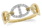 Allison Kaufman Diamond Ring in 14K Yellow & White Gold, 0.18 ctw