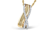 Allison Kaufman Diamond Necklace in 14K Yellow Gold, 0.26 ctw (N8222)