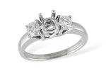 Allison Kaufman Diamond Engagement Ring Semi-Mount in 14K White Gold, 0.44 ctw (LR103-44)
