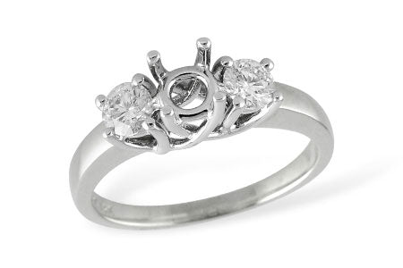 Allison Kaufman Diamond Engagement Ring Semi-Mount in 14K White Gold, 0.44 ctw (LR103-44)