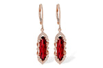 Allison Kaufman Garnet & Diamond Earrings in 14K Rose Gold, 3.50 ctw