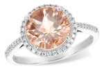 Allison Kaufman Morganite & Diamond Ring in 14K White Gold, 2.30 ctw