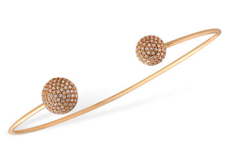 Allison Kaufman Diamond Bangle Bracelet in 14K Rose Gold, 0.52 ctw