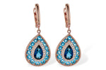 Allison Kaufman Blue Topaz & Diamond Earrings in 14K Rose Gold, 3.32 ctw