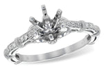 Allison Kaufman Diamond Engagement Ring Semi-Mount in 14K White Gold, 0.14 ctw (L7745)