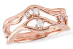 Allison Kaufman Diamond Wedding Band in 14K Rose Gold, 0.16 ctw (W2185)